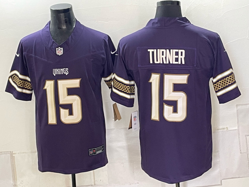 Men 2026 Minnesota Vikings #15 Turner purple Nike Limited NFL jersey 100403